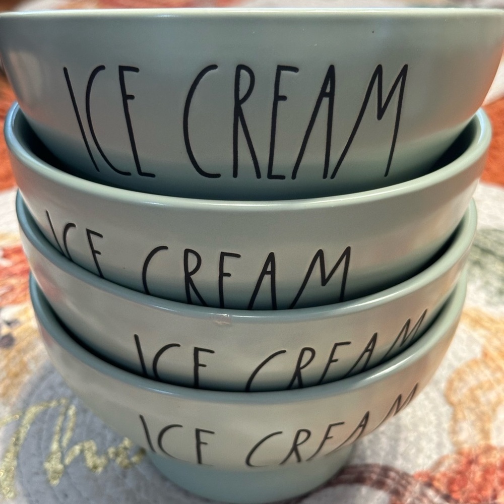 Rae Dunn. Mint Ice Cream Bowls Set